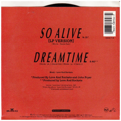 LOVE AND ROCKETS - SO ALIVE | 7" SINGLE USADO
