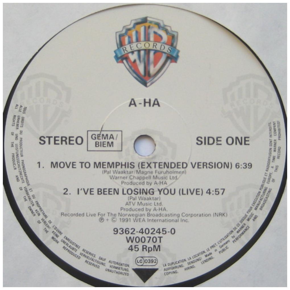 A-HA - MOVE TO MEMPHIS | 12'' MAXI SINGLE USADO