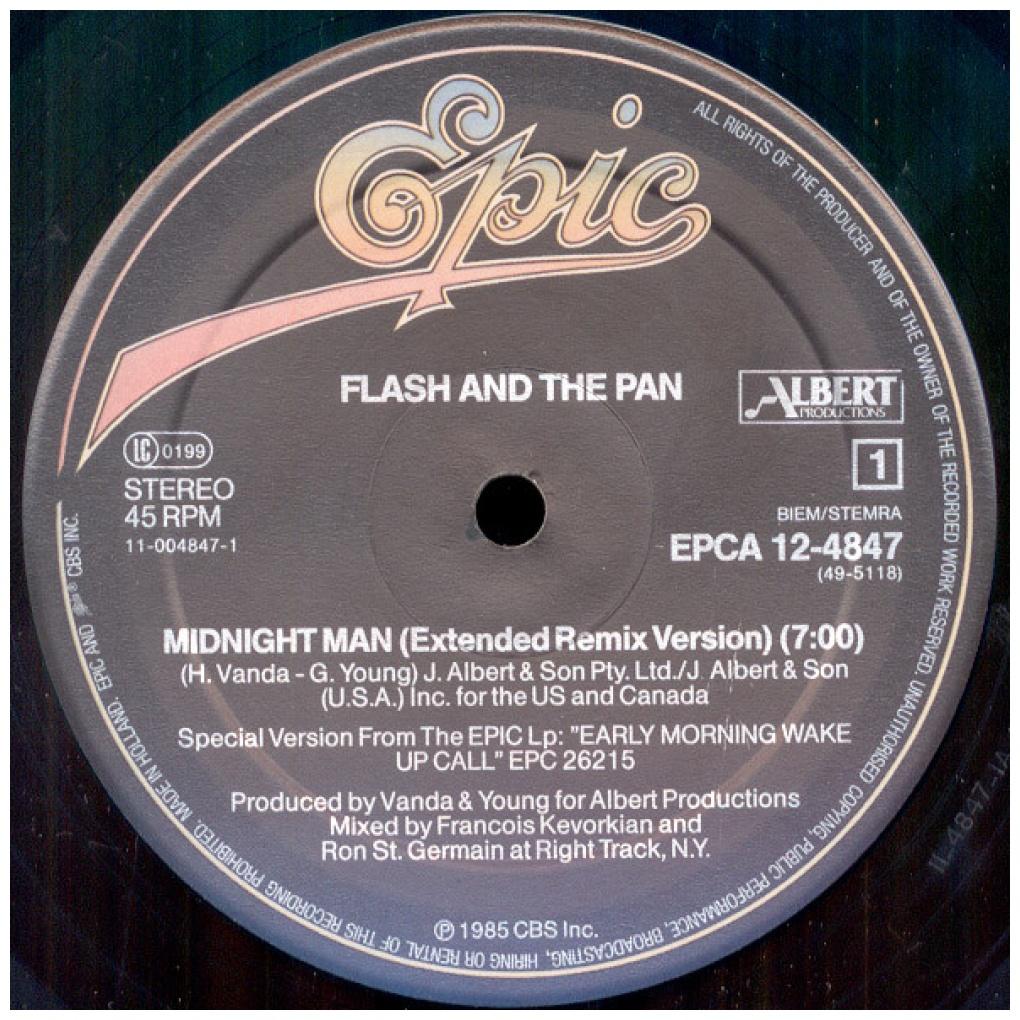 FLASH AND THE PAN - MIDNIGHT MAN | 12'' MAXI SINGLE USADO