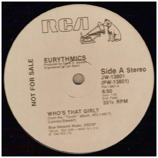 EURYTHMICS - WHO'S THAT GIRL? (PROMO) | 12" MAXI SINGLE VINILO USADO