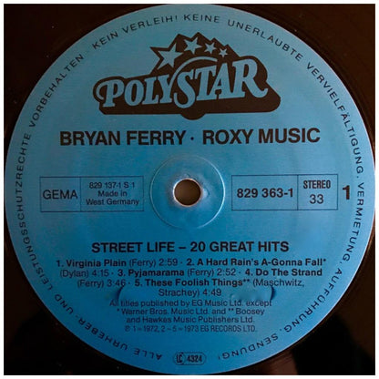 BRYAN FERRY AND ROXY MUSIC - STREET LIFE: 20 GREAT HITS (2LP) | VINILO USADO