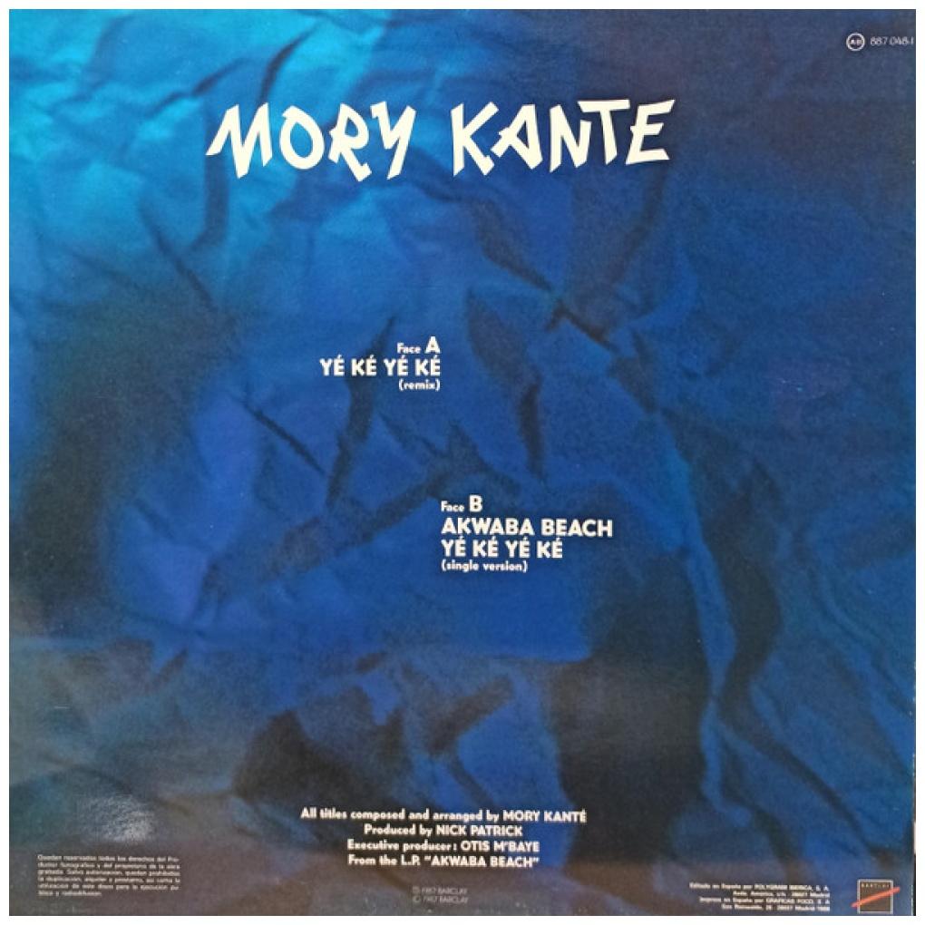 MORY KANTE - YE KE YE KE | 12'' MAXI SINGLE USADO