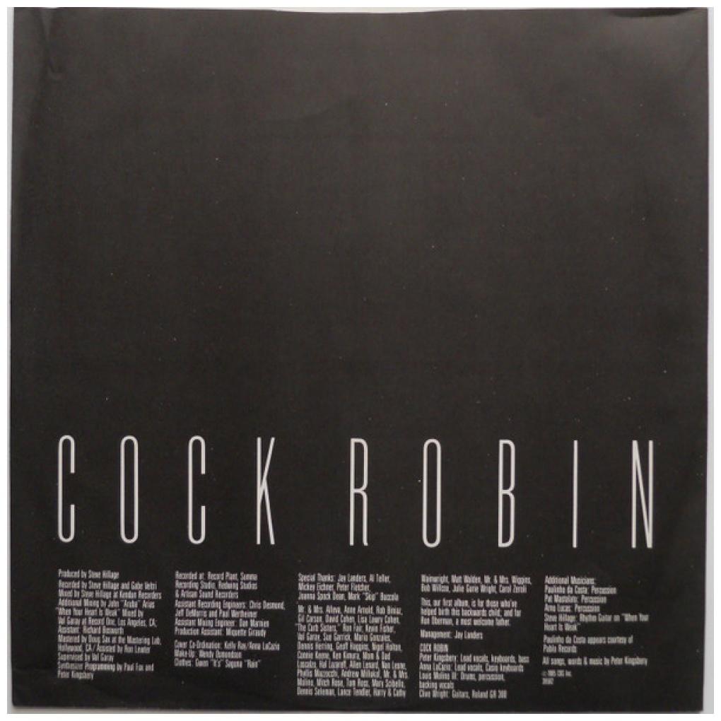 COCK ROBIN - COCK ROBIN | 7" SINGLE USADO