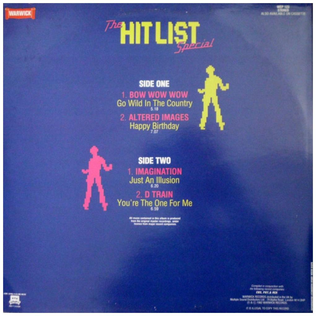 THE HIT LIST SPECIAL - 4 SMASH HITS: EXTENDED VERSIONS | VINILO USADO