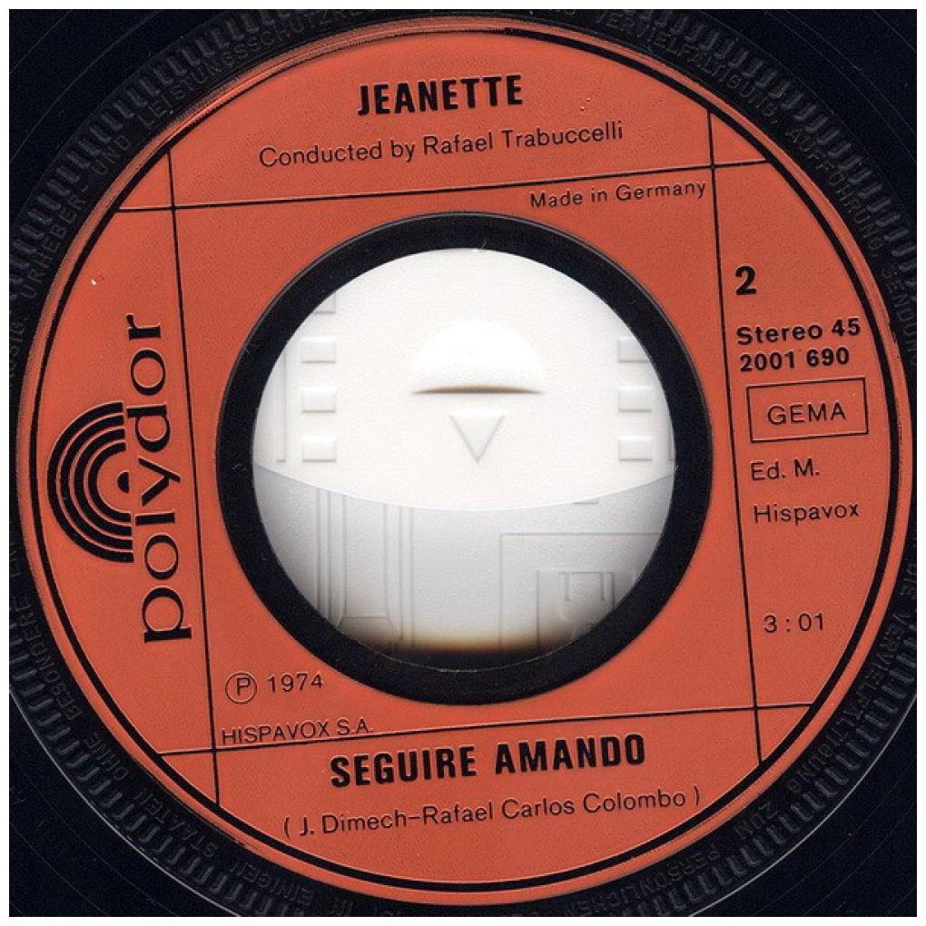 JEANETTE - PORQUE TE VAS/SEGUIRE AMANDO | 7" SINGLE USADO