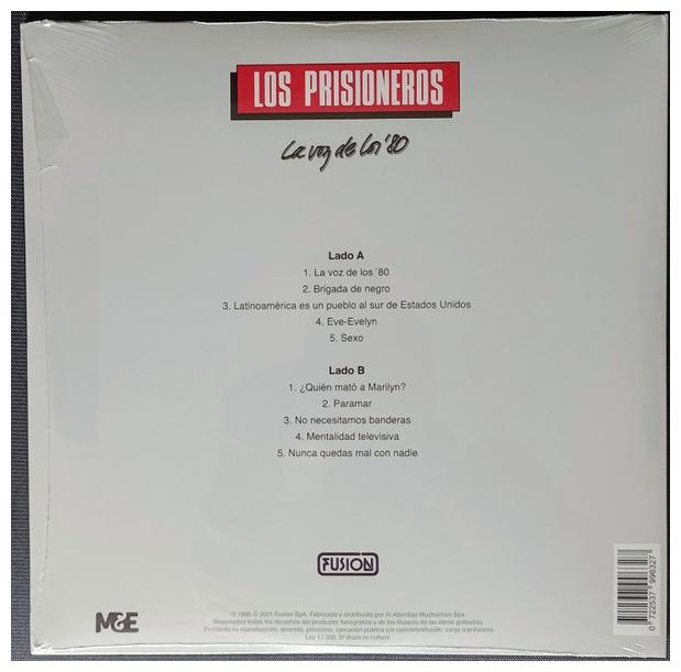 LOS PRISIONEROS   - LA VOZ DE LOS 80 S (WHITE VINYL) | VINILO