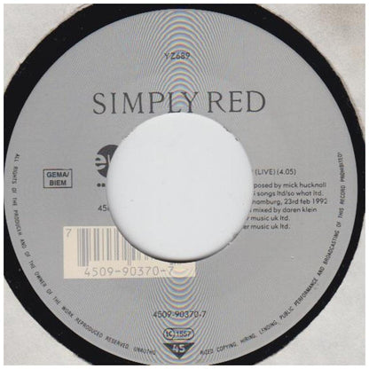 SIMPLY RED - YOUR MIRROR | 7" SINGLE USADO