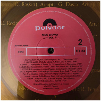 NINO BRAVO - ...Y VOL.5  (GOLD VINYL) | VINILO