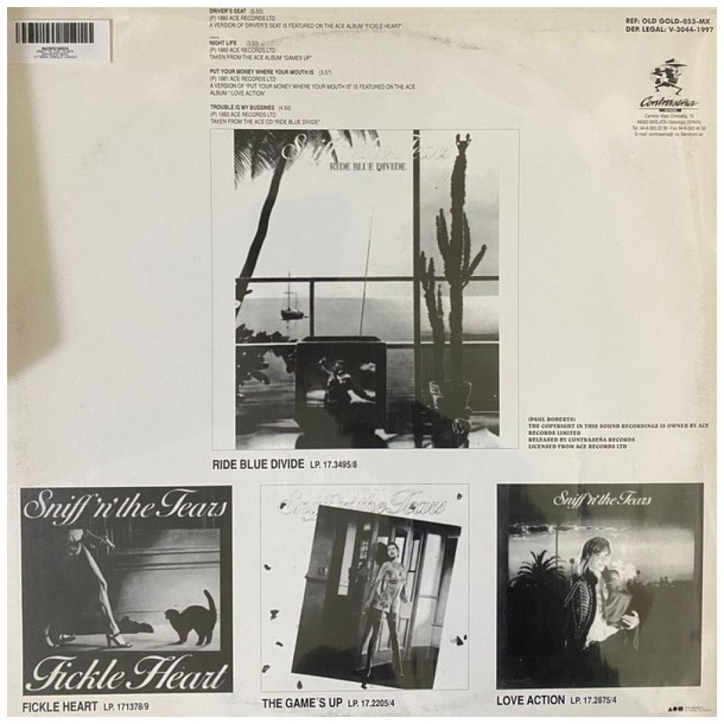 SNIFF 'N' THE TEARS - DRIVER'S SEAT | 12'' MAXI SINGLE USADO