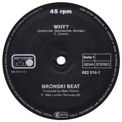 BRONSKI BEAT - WHY? | 12" MAXI SINGLE VINILO USADO