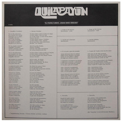 QUILAPAYUN - EL PUEBLO UNIDO JAMAS SERA VENCIDO | VINILO USADO
