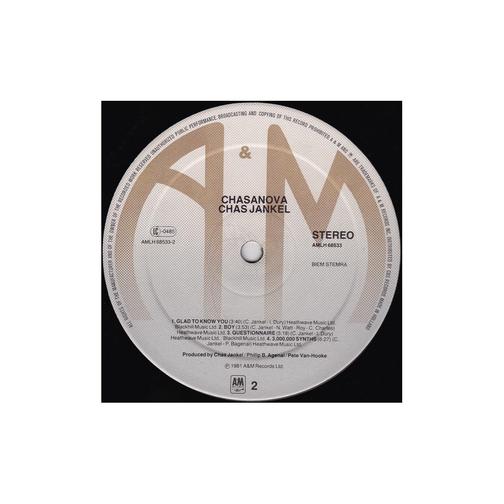 CHAS JANKEL - CHASANOVA  | VINILO USADO