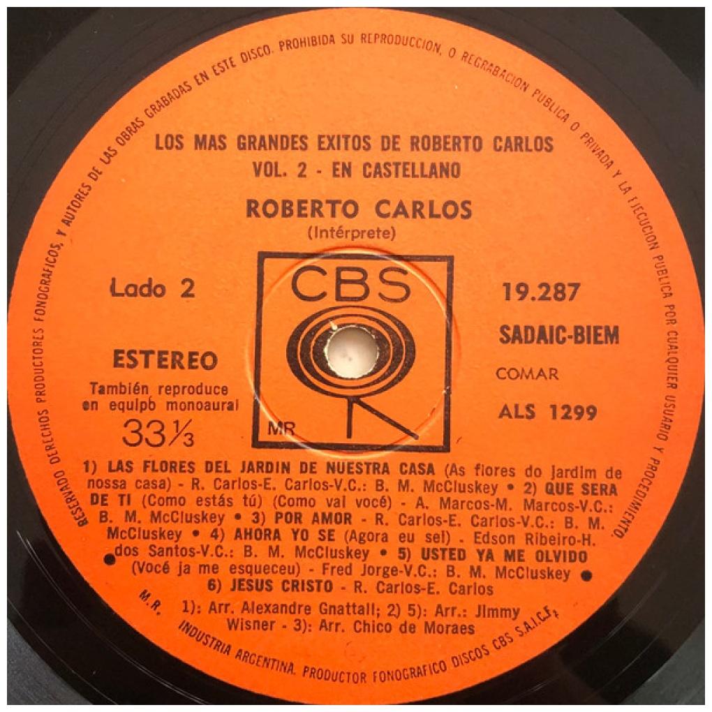 ROBERTO CARLOS - LOS MAS GRANDES EXITOS VOL.2 (EN CASTELLANO) | VINILO USADO