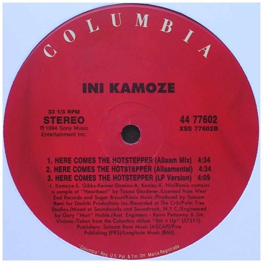 INI KAMOZE - HERE COMES THE HOTSTEPPER | 12" MAXI SINGLE VINILO USADO