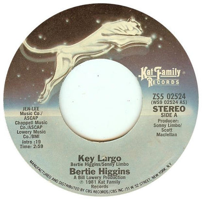 BERTIE HIGGINS - KEY LARGO | 7" SINGLE USADO