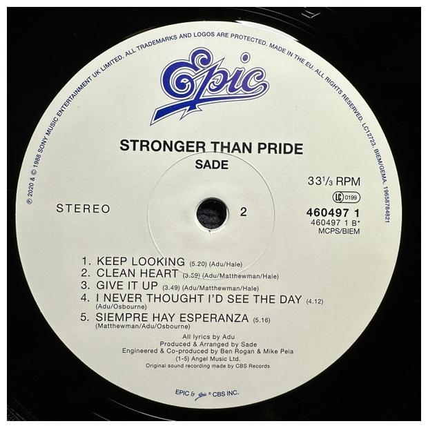 SADE - STRONGER THAN PRIDE | VINILO