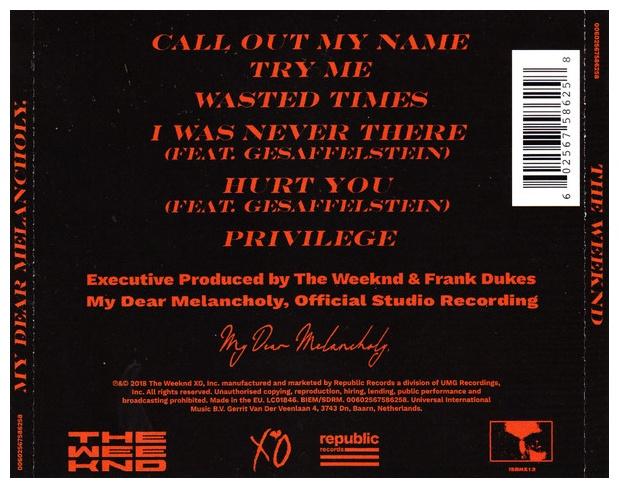 WEEKND - MY DEAR MELANCHOLY | CD