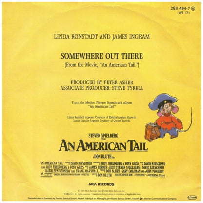 LINDA RONSTADT & JAMES INGRAM - SOMEWHERE OUT THERE | 7" SINGLE USADO