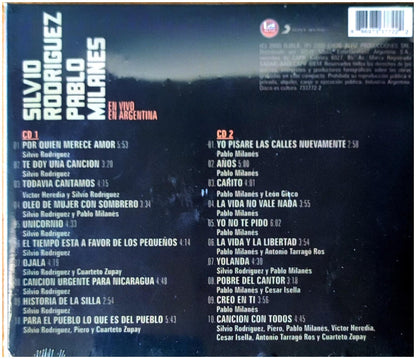 SILVIO RODRIGUEZ & P. MILANES - EN VIVO EN ARGENTINA (2CD) | CD