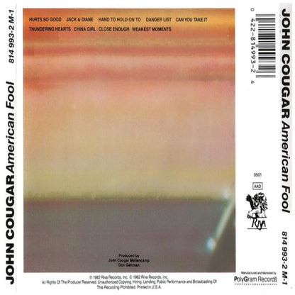 JOHN COUGAR - AMERICAN FOOL | CD USADO