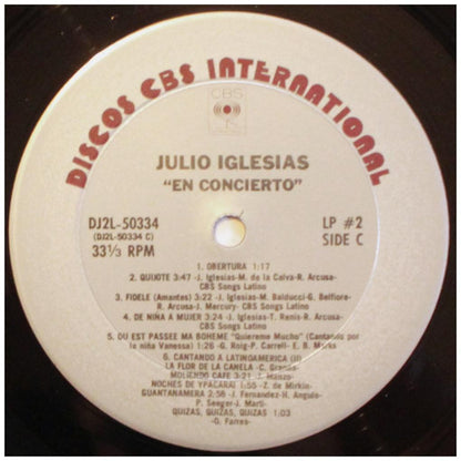 JULIO IGLESIAS  - EN CONCIERTO (2LP) | VINILO USADO