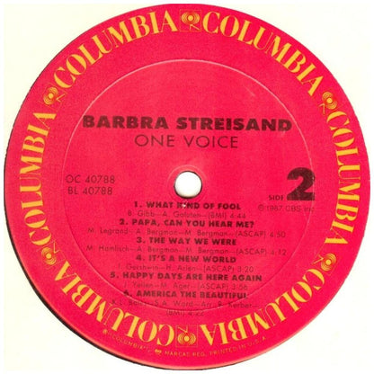BARBRA STREISAND - ONE VOICE | VINILO USADO