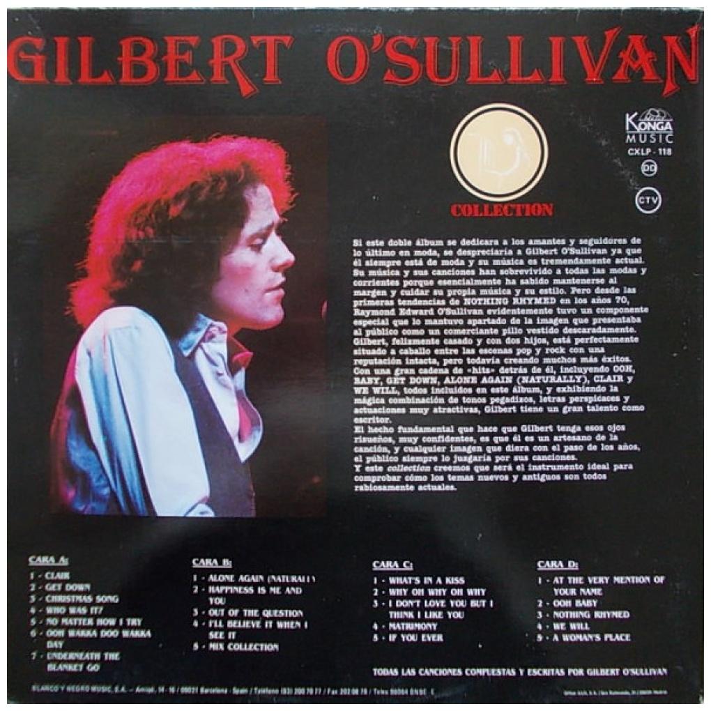 GILBERT O'SULLIVAN - COLLECTION (2LP) | VINILO USADO