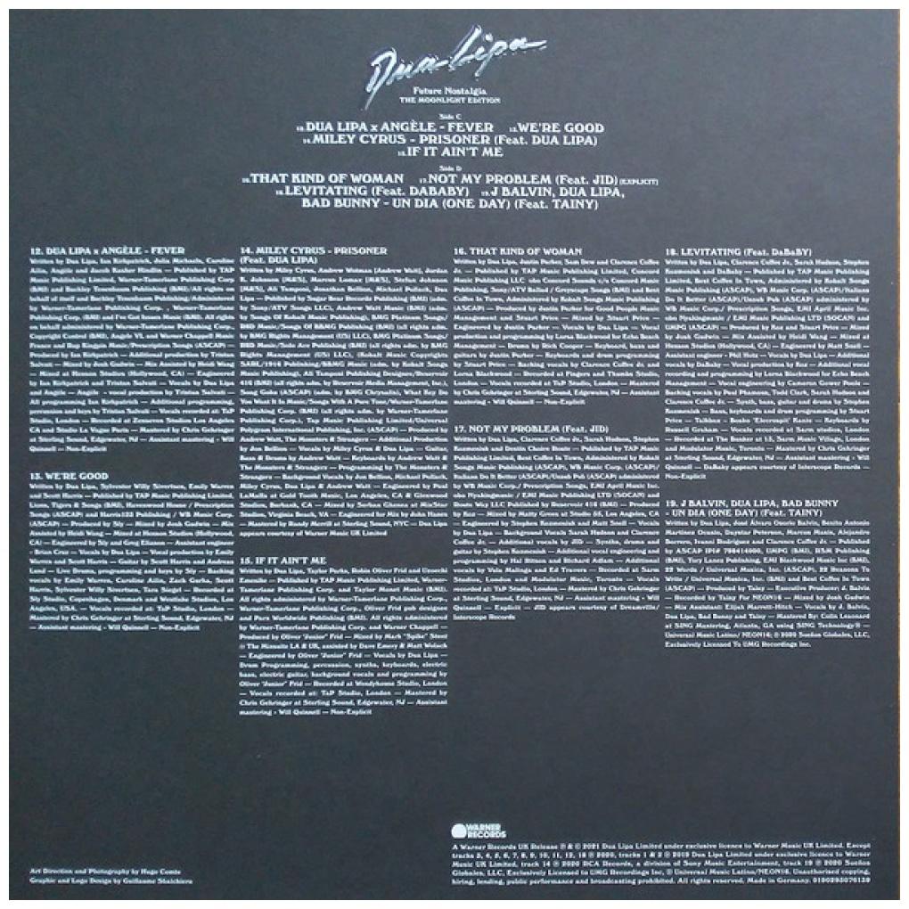 DUA LIPA - FUTURE NOSTALGIA (THE MOONLIGHT EDITION) (2LP) | VINILO