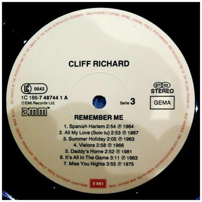 CLIFF RICHARD - REMEMBER ME: THE COLLECTION (2LP) | VINILO USADO