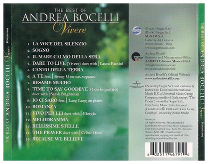 ANDREA BOCELLI - VIVIRE: BEST OF ANDREA BOCELLI | CD