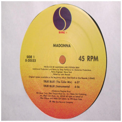 MADONNA - TRUE BLUE | 12'' MAXI SINGLE USADO