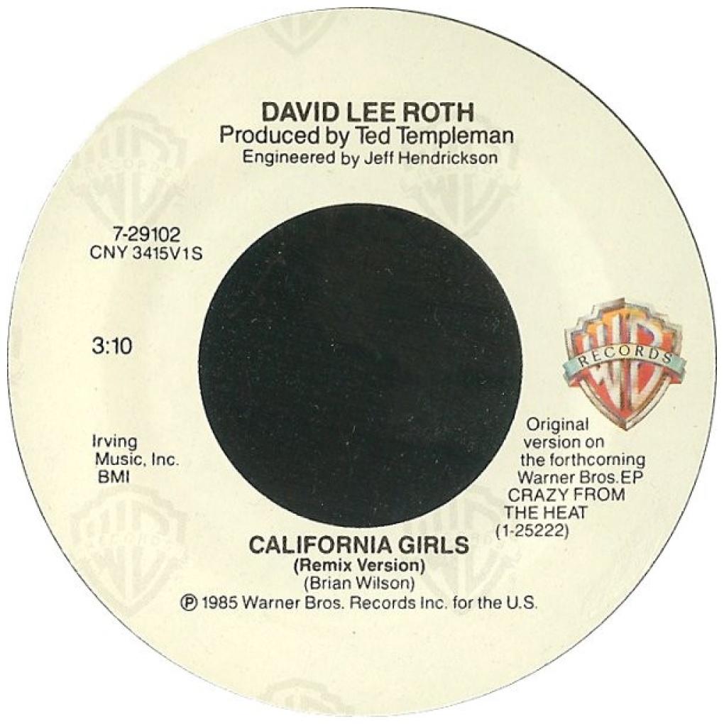 DAVID LEE ROTH - CALIFORNIA GIRLS | 7" SINGLE USADO