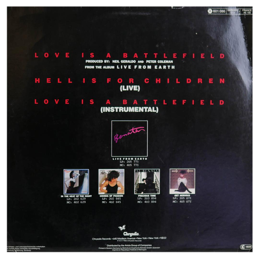PAT BENATAR - LOVE IS A BATTLEFIELD | 12" MAXI SINGLE USADO
