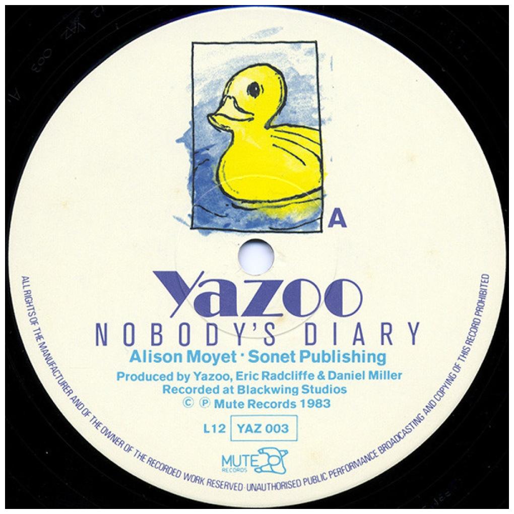YAZOO - NOBODY'S DIARY/SITUATION (NUMERED LTD EDITION) | 12'' MAXI SINGLE USADO