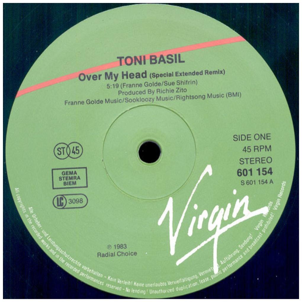 TONI BASIL - OVER MY HEAD | 12'' MAXI SINGLE USADO