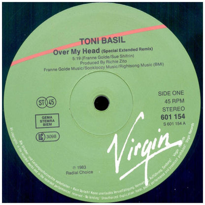 TONI BASIL - OVER MY HEAD | 12'' MAXI SINGLE USADO