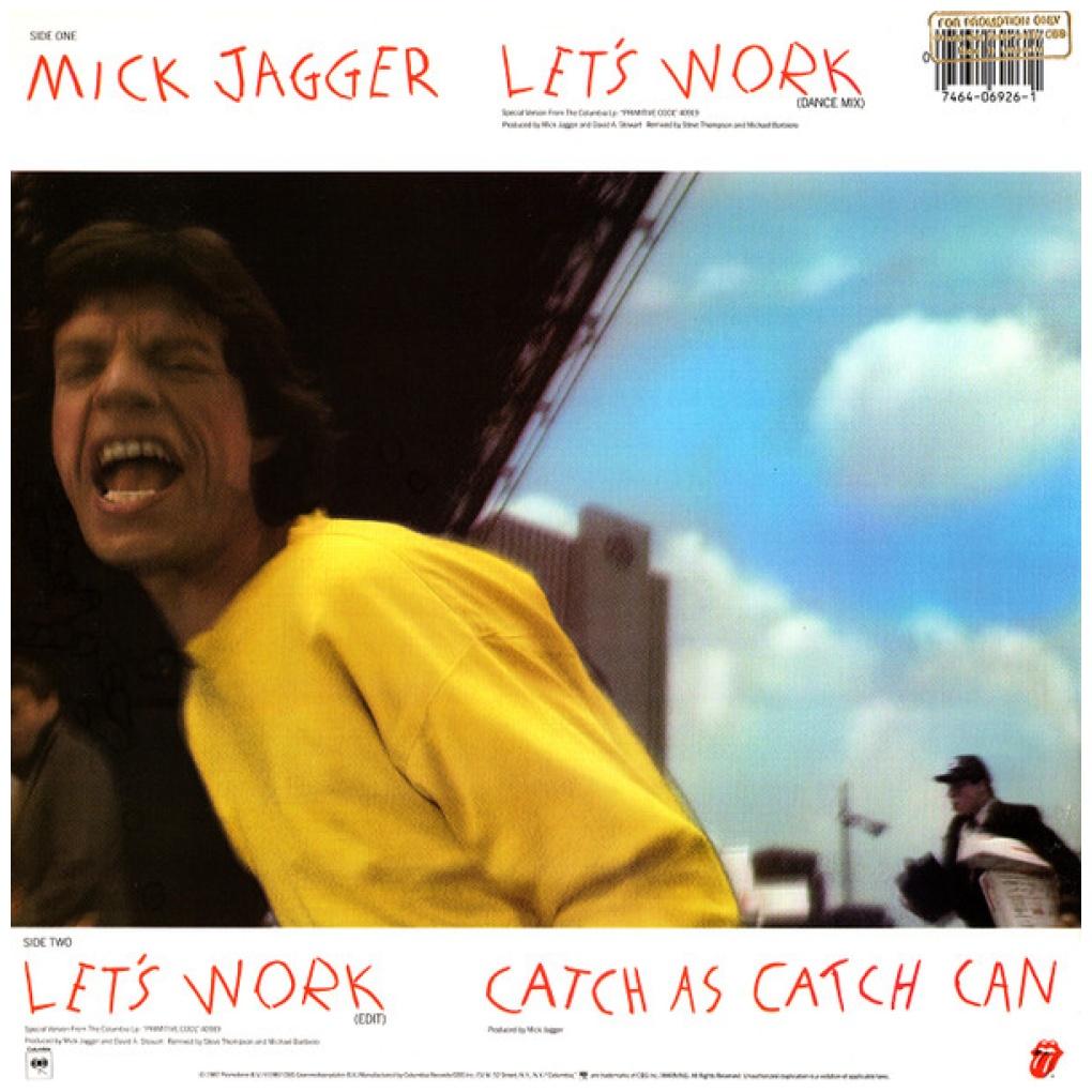MICK JAGGER - LET'S WORK | 12" MAXI SINGLE VINILO USADO
