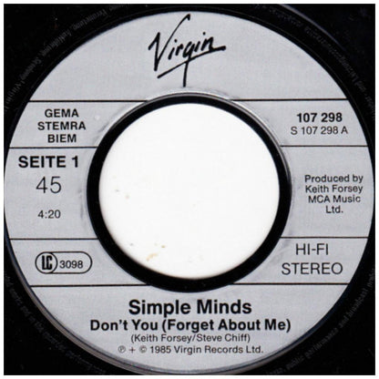 SIMPLE MINDS - DON'T YOU (FORGET ABOUT ME) | 7" SINGLE USADO