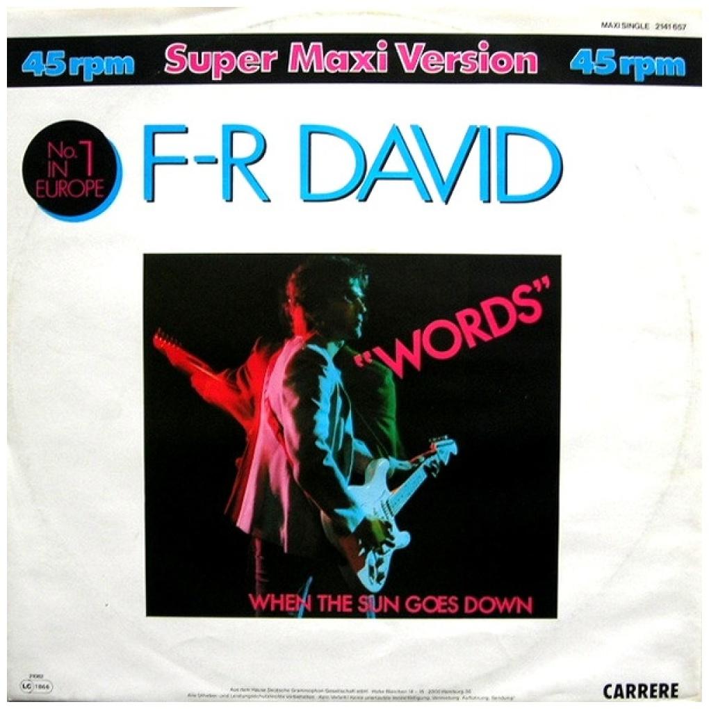 F.R. DAVID - WORDS | 12" MAXI SINGLE VINILO USADO