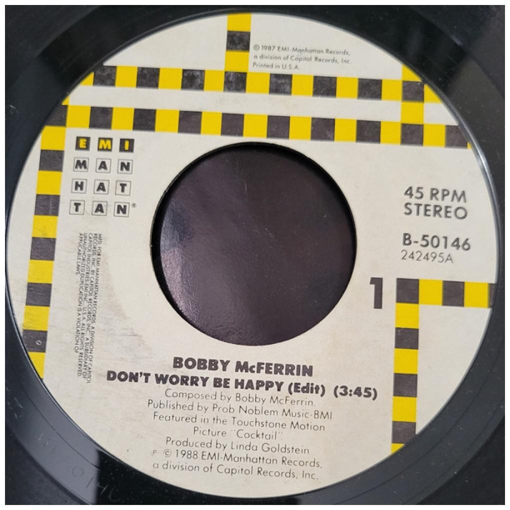 BOBBY McFERRIN  - DON'T WORRY BE HAPPY | 7" SINGLE USADO