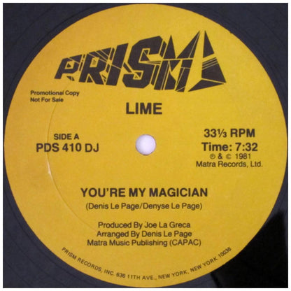 LIME - YOU'RE MY MAGICIAN/YOUR LOVE (PROMO COPY) | 12'' MAXI SINGLE USADO