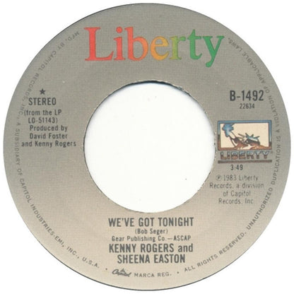 KENNY ROGERDS & SHEENA EASTON - WE'VE GOT TONIGHT | 7" SINGLE USADO