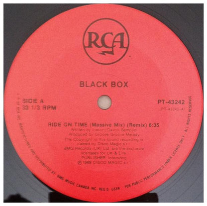 BLACK BOX - RIDE ON TIME | 12" MAXI SINGLE USADO