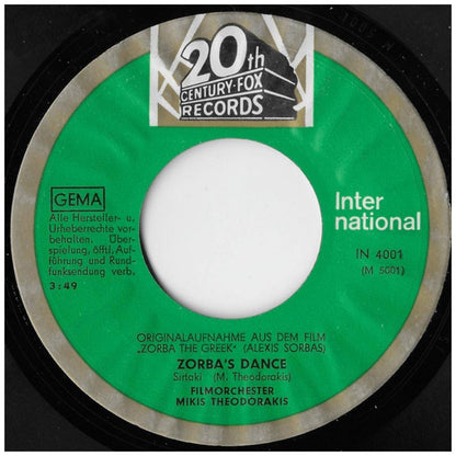 MIKIS THEODORAKIS - ZORBA'S DANCE, SIRTAKI | 7" SINGLE USADO