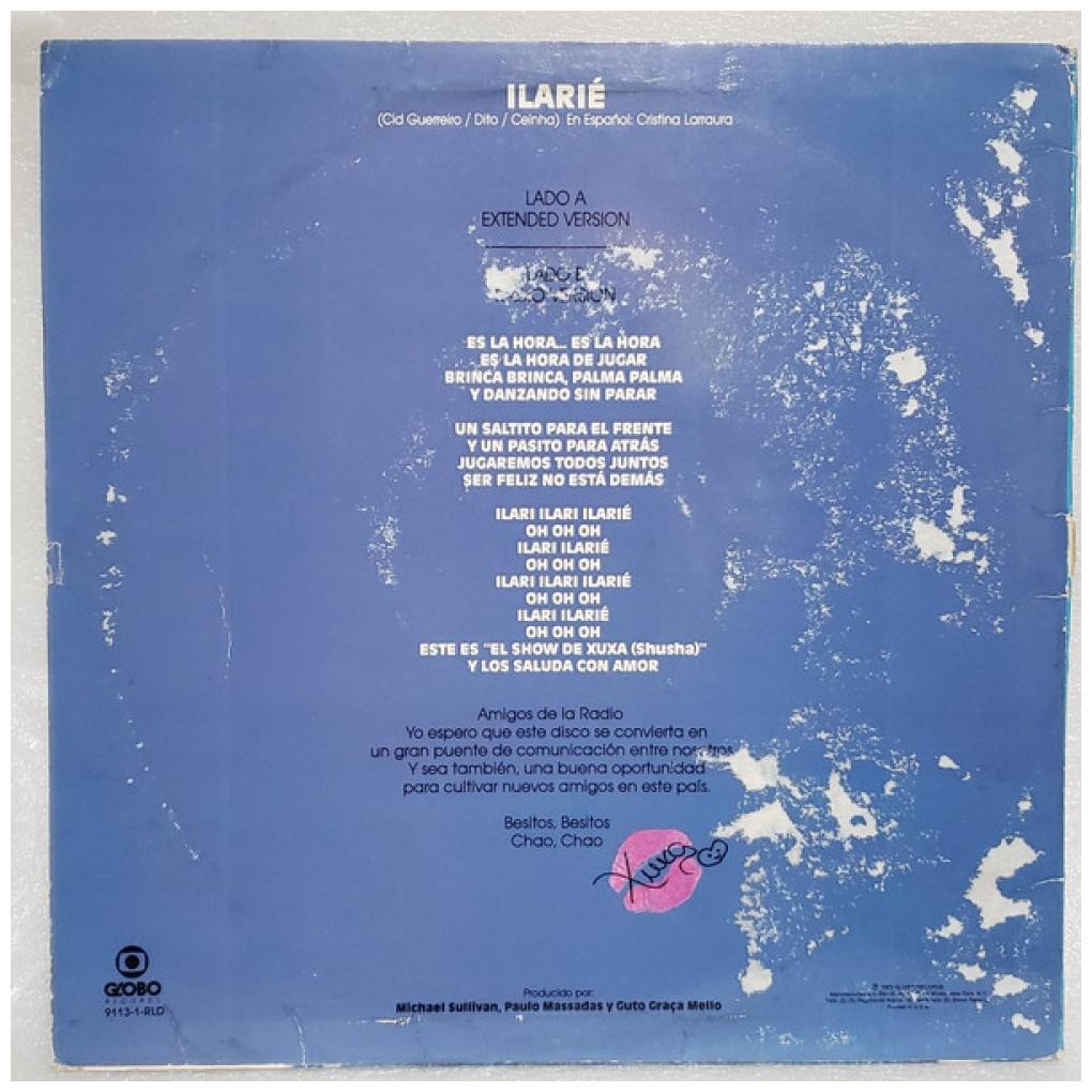 XUXA - ILARIE (12" MAXI SINGLE EXTENDED) | 12'' MAXI SINGLE USADO