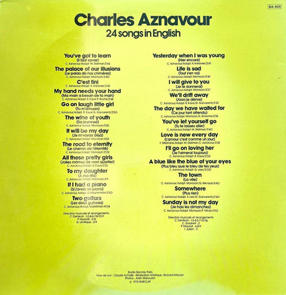 CHARLES AZNAVOUR - 24 SONGS IN ENGLISH (2LP) | VINILO USADO
