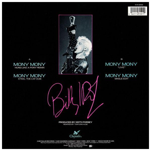 BILLY IDOL - MONY MONY (LIVE) | 12" MAXI SINGLE USADO