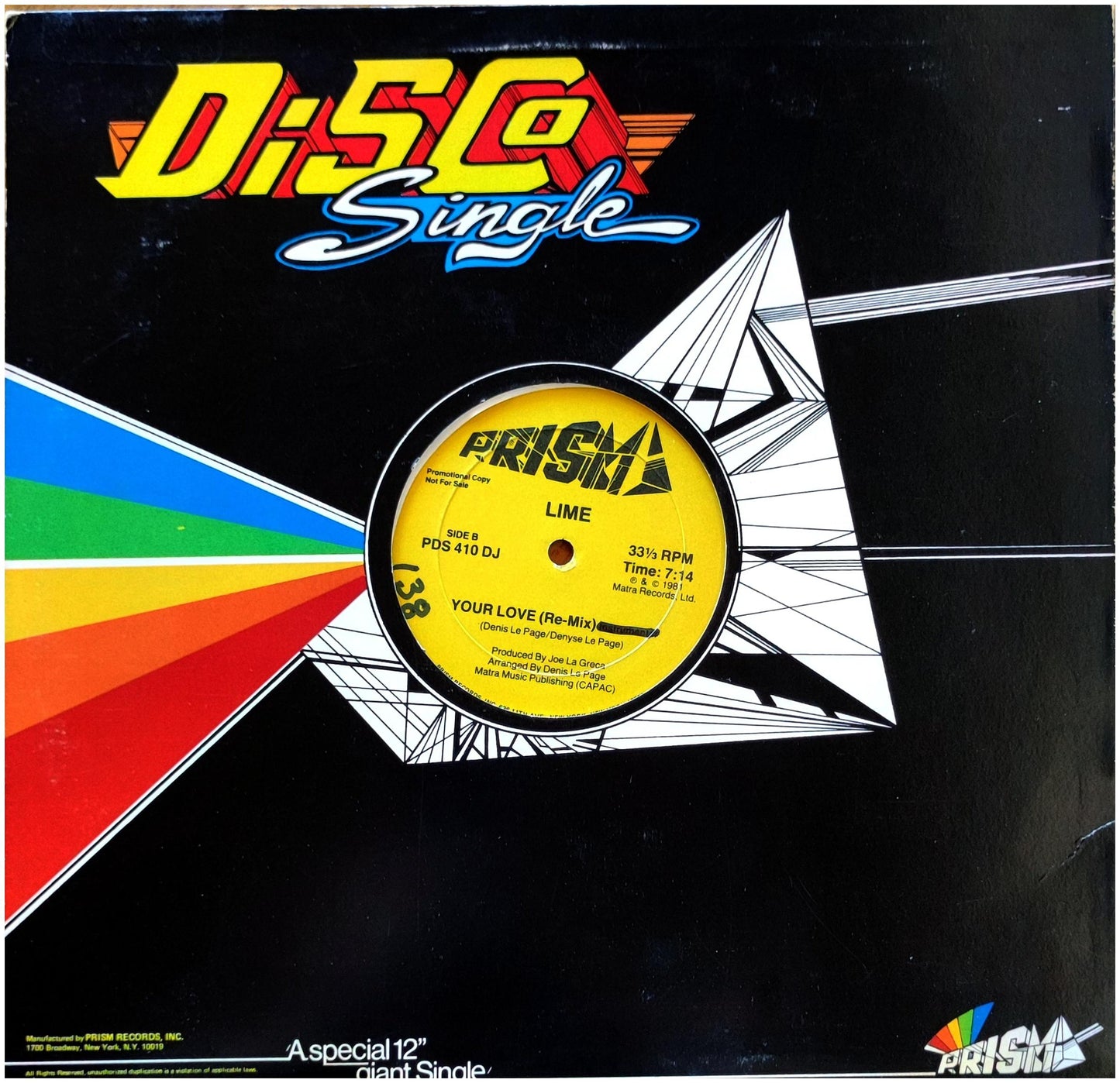 LIME - YOU RE MY MAGICIAN/YOUR LOVE | 12" MAXI SINGLE USADO