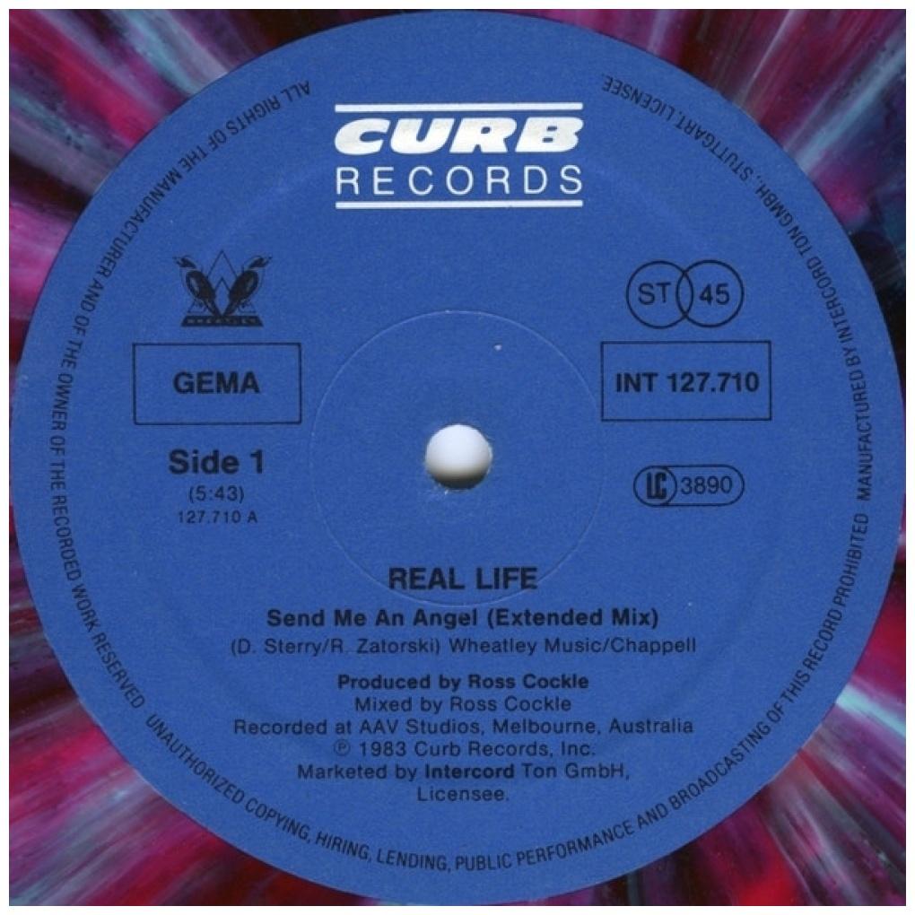 REAL LIFE - SEND ME AN ANGEL (PLATTE IN MEHRFARBIGEM VINYL) | 12'' MAXI SINGLE USADO
