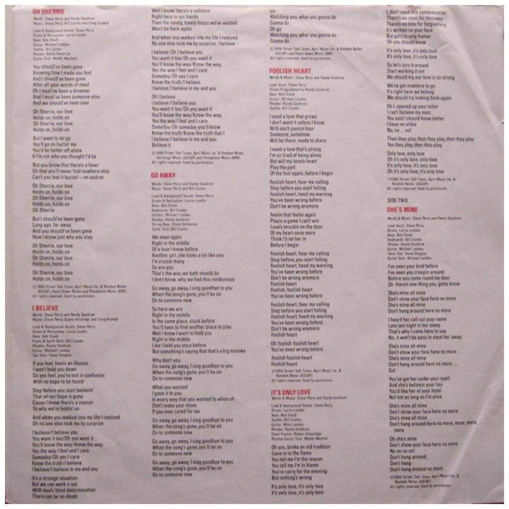 STEVE PERRY - STREET TALK | VINILO USADO